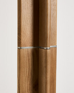 NIANI  Floor lamp in rubber wood with natural finish and ivory-coloured cotton lamp shade