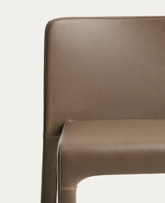LORIA Stackable chair in brown polyurethane FSC 100%