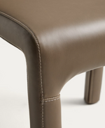 LORIA Stackable chair in brown polyurethane FSC 100%