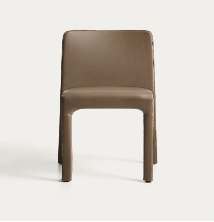 LORIA Stackable chair in brown polyurethane FSC 100%
