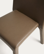 LORIA Stackable chair in brown polyurethane FSC 100%