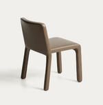 LORIA Stackable chair in brown polyurethane FSC 100%