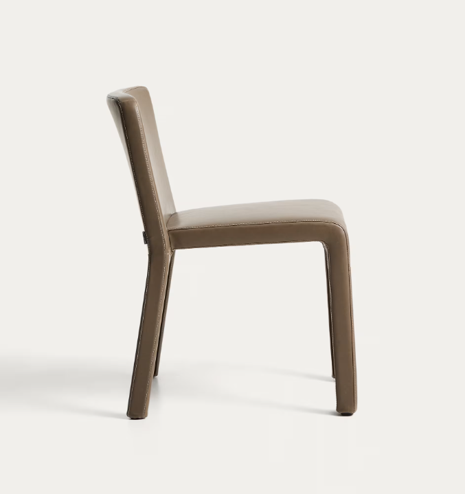 LORIA Stackable chair in brown polyurethane FSC 100%