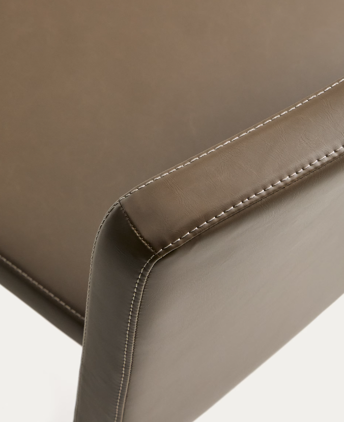 LORIA Stackable chair in brown polyurethane FSC 100%
