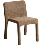 LORIA Stackable chair in chocolate brown chenille FSC 100%