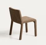 LORIA Stackable chair in chocolate brown chenille FSC 100%