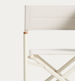 TISNO outdoor folding chair in ecru aluminium and ecru texteline