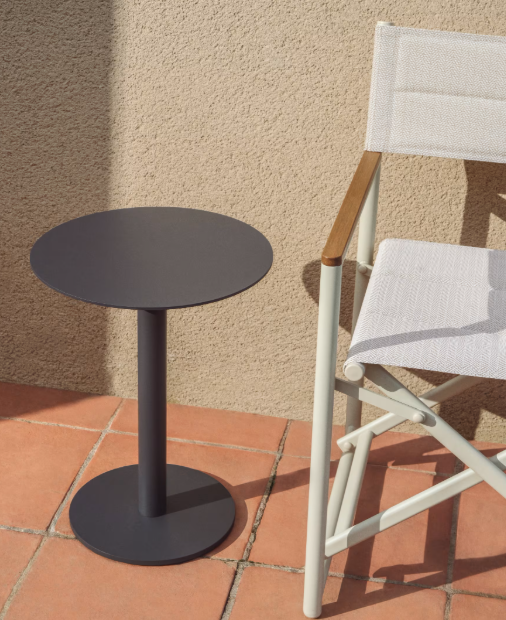 TISNO outdoor folding chair in ecru aluminium and ecru texteline