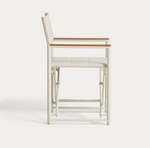 TISNO outdoor folding chair in ecru aluminium and ecru texteline
