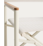 TISNO outdoor folding chair in ecru aluminium and ecru texteline