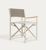 TISNO outdoor folding chair in ecru aluminium and ecru texteline