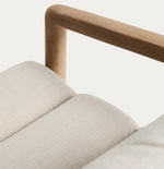 MENFI armchair in solid acacia wood and green rope cord