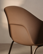 SANILE Chair with brown-finish steel legs