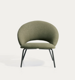 BONALI Armchair in green chenille with green metal legs FSC Mix Credit