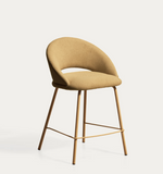 BONALI Stool in green chenille with green metal legs FSC Mix Credit 65cm