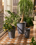 BROTJA Set of 3 terracotta planters with glazed green finish Ø 26 / 35 / 47 cm
