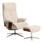 TORIEL Beige swivel armchair