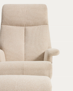 TORIEL Beige swivel armchair