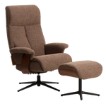 TORIEL Brown swivel armchair