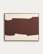 IRDEN Hand-painted abstract picture in burgundy 80 x 100cm