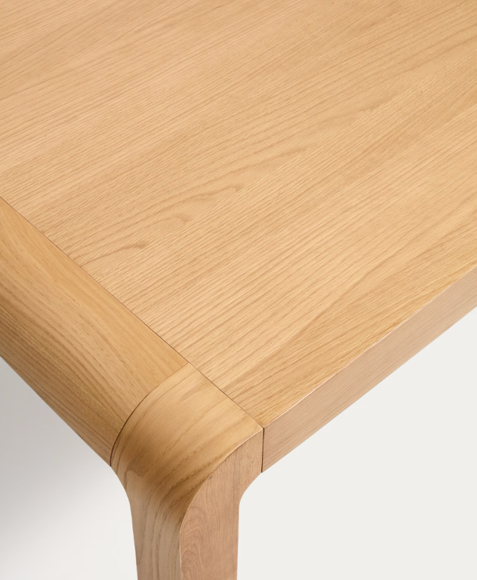 ERISIA EIextendable table in solid oak wood with a natural tone finish 180 (230) x 90 cm FSC 100%.