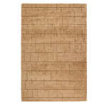 HELUM Wool and viscose blend rug with brown graphic 160 x 230 cm