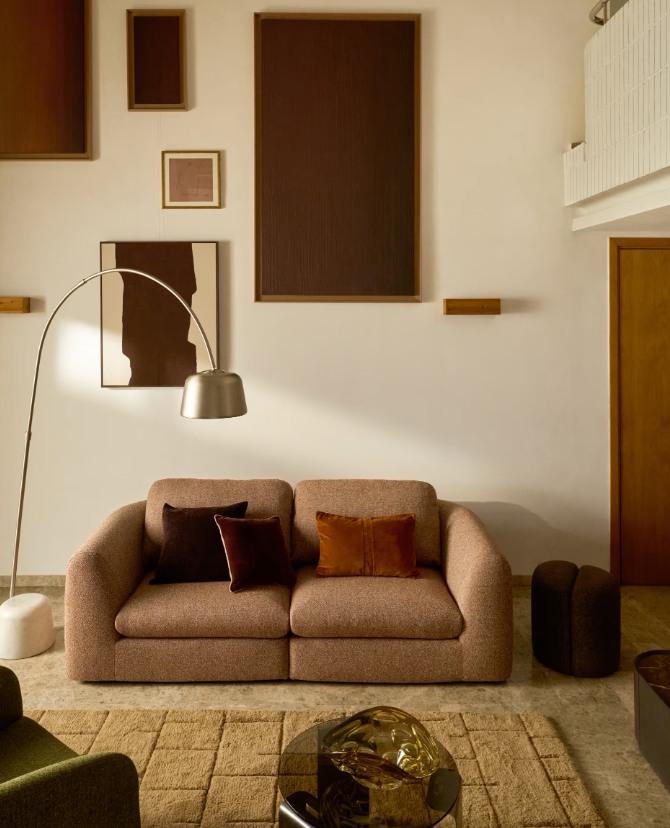 VERA terracotta 3-seater sofa 230 cm FSC Mix Credit