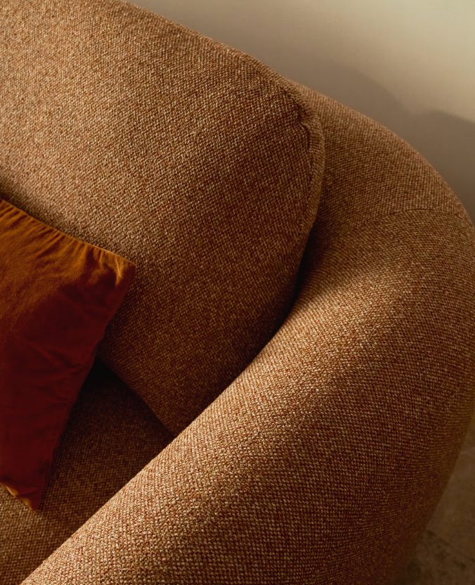 VERA terracotta 3-seater sofa 230 cm FSC Mix Credit