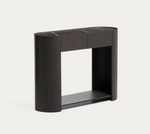 NEMORE Console table with 2 oak veneer drawers and Emperador marble-effect ceramic top, FSC Mix Credit, 120 x 90 cm