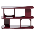 ADUMA Maroon glossy-finish lacquered MDF shelving unit FSC 100% 100 x 65 cm