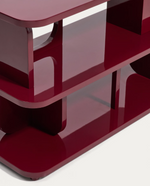 ADUMA Maroon glossy-finish lacquered MDF shelving unit FSC 100% 100 x 65 cm