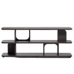 ADUMA Ebonised finish oak veneer shelving unit FSC 100% 160 x 65 cm