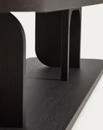 ADUMA Ebonised finish oak veneer shelving unit FSC 100% 160 x 65 cm