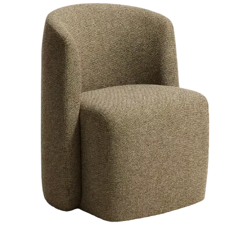 CORVENA Chair in olive green chenille