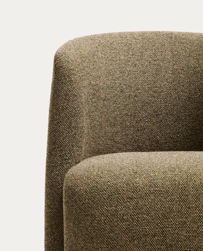 CORVENA Chair in olive green chenille