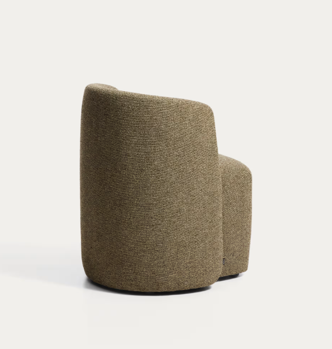 CORVENA Chair in olive green chenille