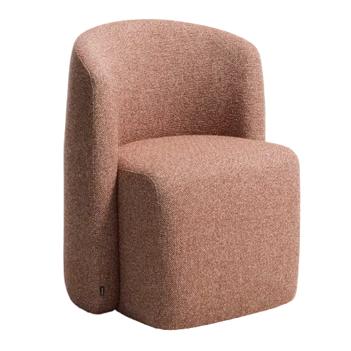 CORVENA Chair in terracotta chenille