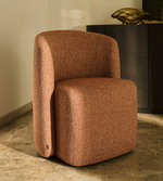 CORVENA Chair in terracotta chenille