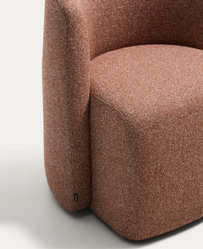 CORVENA Chair in terracotta chenille