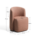 CORVENA Chair in terracotta chenille