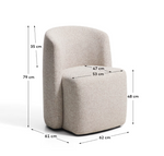 CORVENA Chair in beige chenille