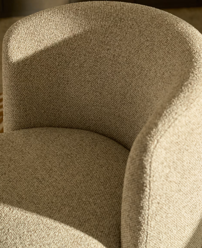 CORVENA Chair in beige chenille