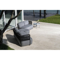 LENA Modular outdoor set of two sofas, one corner and coffee table