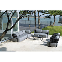 LENA Outdoor set of two armchairs, two sofas and coffee table