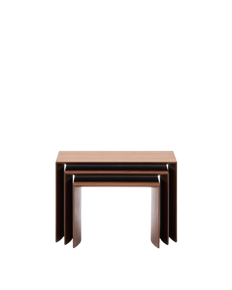 LITTO Set od 3 stola od furnira u prirodnoj završnoj obrai