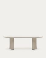 NEALY Stol od lakiranog medijapana u ekru boji