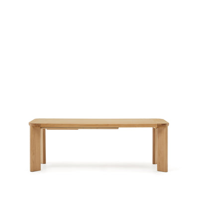 JONDAL Stol na razvlačenje od punog drva i hrastovog furnira 100% FSC, 200 (280) cm x 100 cm