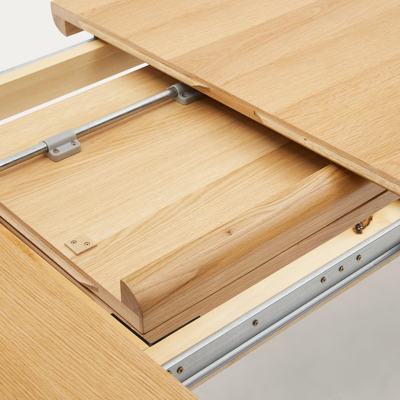 JONDAL Stol na razvlačenje od punog drva i hrastovog furnira 100% FSC, 200 (280) cm x 100 cm