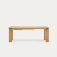 JONDAL Extendable table made of solid wood and oak veneer 100% FSC, 200 (280) cm x 100 cm