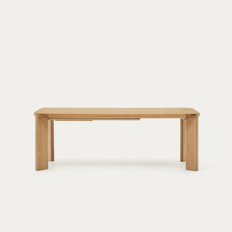 JONDAL Stol na razvlačenje od punog drva i hrastovog furnira 100% FSC, 200 (280) cm x 100 cm